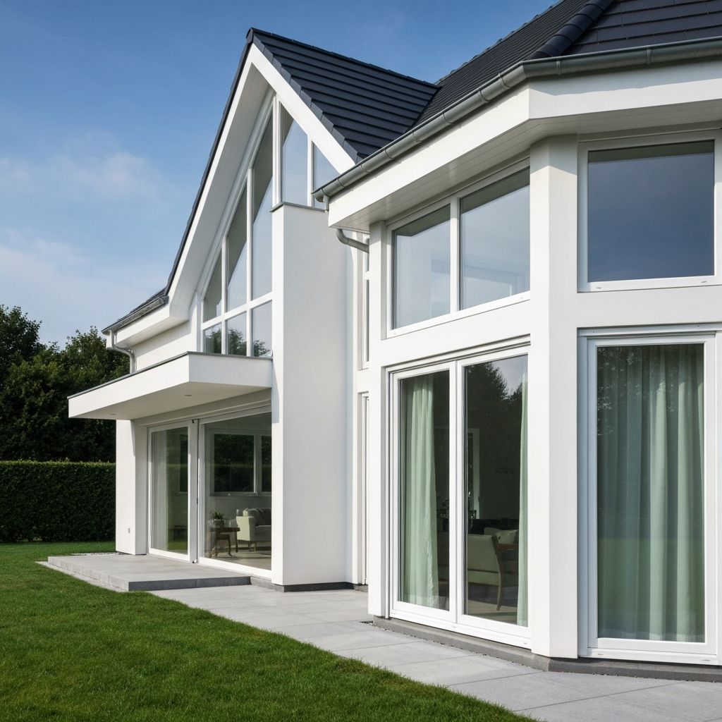 Moderne Fenster an Einfamilienhaus